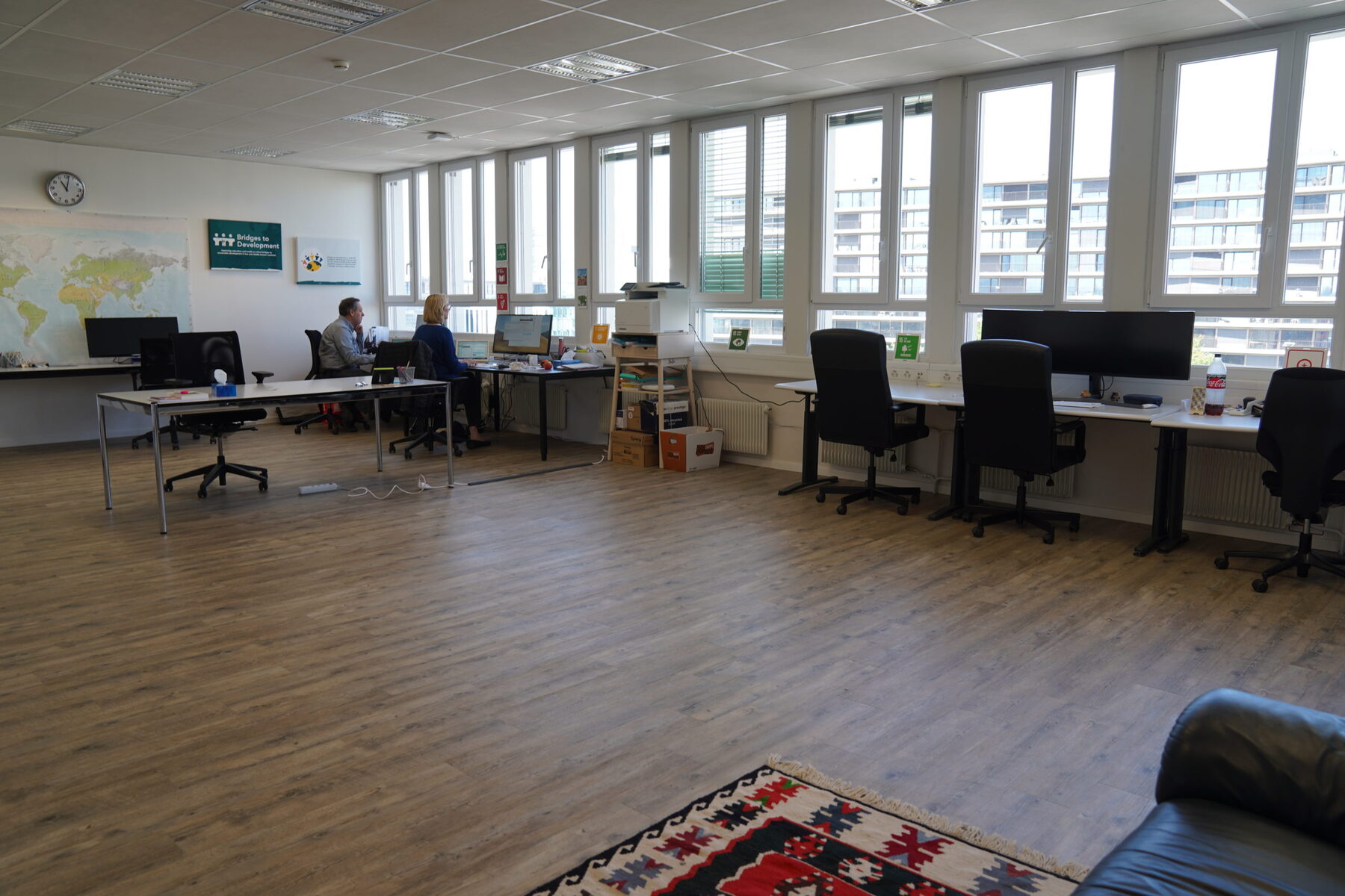 The 7th-floor partner space at Campus Biotech Innovation Park